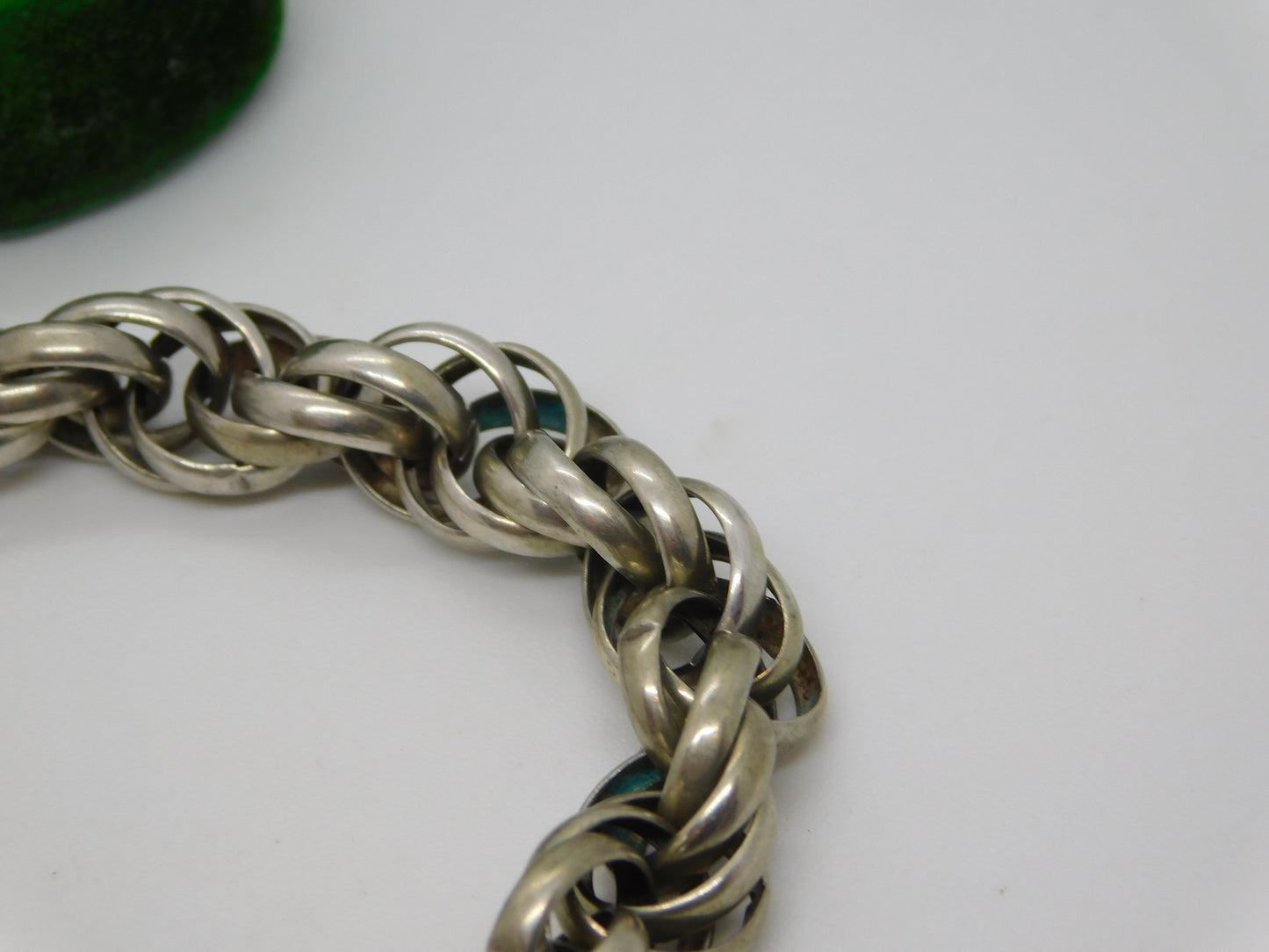 Victorian Aesthetic Movement Sterling Silver Floral Padlock Bracelet Antique c1860