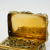 Nathaniel Mills Victorian Sterling Silver Vinaigrette Antique 1846 Birmingham AF