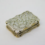 Nathaniel Mills Victorian Sterling Silver Vinaigrette Antique 1846 Birmingham AF
