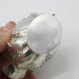 Edwardian Sterling Silver Floral Repousse Cream Jug Antique 1903 Birmingham