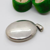 Yellow & Rose Gold on Sterling Silver Swallow Sweetheart Locket Pendant Antique c1880