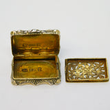 Nathaniel Mills Victorian Sterling Silver Vinaigrette Antique 1846 Birmingham AF