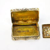 Nathaniel Mills Victorian Sterling Silver Vinaigrette Antique 1846 Birmingham AF