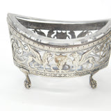 Georgian Pair of French Sterling Silver Griffin Pattern Salt Cellars c1810 on Paw Feet
