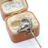 Victorian Sterling Silver Lucky Racehorse Stick Pin Antique c1880