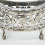 Georgian Pair of French Sterling Silver Griffin Pattern Salt Cellars c1810 on Paw Feet