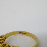 9ct Yellow Gold Two-Tier Opal & Amethyst Dress Ring Vintage c1970