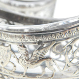 Georgian Pair of French Sterling Silver Griffin Pattern Salt Cellars c1810 on Paw Feet