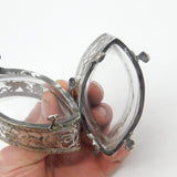 Georgian Pair of French Sterling Silver Griffin Pattern Salt Cellars c1810 on Paw Feet