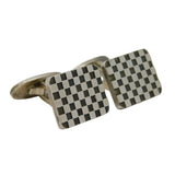 Georg Jensen Sterling Silver Check Pattern Gents Cufflinks Vintage London