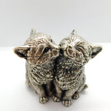 Sterling Silver Playful Kittens or Cats Figurine Sculpture 1991 Birmingham