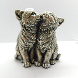 Sterling Silver Playful Kittens or Cats Figurine Sculpture 1991 Birmingham