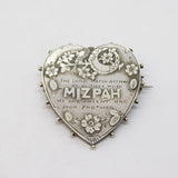 Victorian Sterling Silver Mizpah Sweetheart Brooch Antique 1892 Birmingham