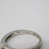 9ct White Gold, Aquamarine & Diamond Dress Ring Vintage Birmingham