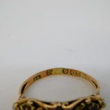 Victorian 9ct Gold, Almandine Garnet, Seed Pearl Dress Ring Antique Chester c1890