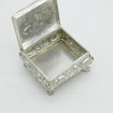 Victorian Sterling Silver Cherub Pattern Jewellery Box Antique 1901 Birmingham