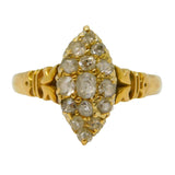 Victorian 18ct Yellow Gold & Old-Cut Diamond Engagement Ring Antique 1888 Birmingham