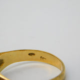 Edwardian 9ct Yellow Gold & 0.2ct Diamond Gypsy Solitaire Ring Antique c1910