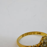Victorian 18ct Yellow Gold & Old-Cut Diamond Engagement Ring Antique 1888 Birmingham