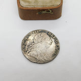 King George III Sterling Silver Shilling Coin Fine Condition Antique 1787
