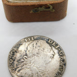 King George III Sterling Silver Shilling Coin Fine Condition Antique 1787