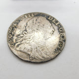 King George III Sterling Silver Shilling Coin Fine Condition Antique 1787