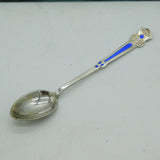 Boxed Set of Danish Sterling Silver Enamel Cymric Pattern Teaspoons Antique P. Hertz