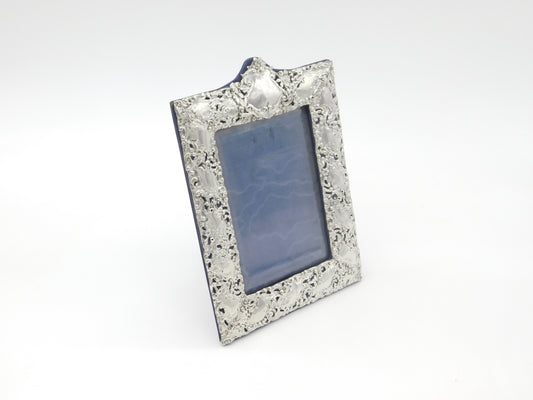 Edwardian Sterling Silver Floral Pattern Picture Frame Antique 1906 Birmingham