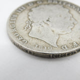 King George III Sterling Silver LX Crown Coin 1819 Fair Condition Antique