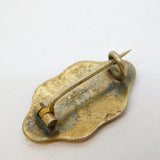 Aksel Holmsen Norwegian Sterling Silver Orange Enamel Brooch Antique c1930