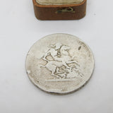 King George III Sterling Silver LX Crown Coin Fair Condition 1820 Antique