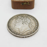 King George IV Sterling Silver Crown Coin 1821 Very Fine Condition Antique
