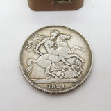 King George IV Sterling Silver Crown Coin 1821 Very Fine Condition Antique