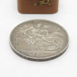 Queen Victoria Sterling Silver Crown Coin 1900 Very Fine Condition Antique