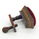 Victorian Tunbridge Ware Treen Sewing Clasp Pin Cushion Antique c1860