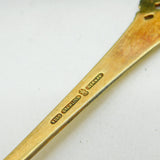 Magnus Aase Boxed Set of Sterling Silver Gilt & Enamel Teaspoons Antique c1920s