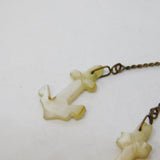 George III Pearl, Coral, Carnelian Faith, Hope & Charity Charm Fob Antique c1800