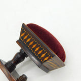 Victorian Tunbridge Ware Treen Sewing Clasp Pin Cushion Antique c1860
