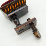 Victorian Tunbridge Ware Treen Sewing Clasp Pin Cushion Antique c1860