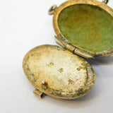 Egyptian Revival .800 Silver & Enamel Moses Basket Charm Pendant Antique c1920 Art Deco