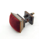 Victorian Tunbridge Ware Treen Sewing Clasp Pin Cushion Antique c1860