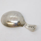 George III Sterling Silver Bright Cut Tea Caddy Spoon Antique 1791 London