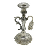 Victorian Sterling Silver Floral Form Chamberstick Antique 1848 Sheffield