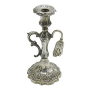 Victorian Sterling Silver Floral Form Chamberstick Antique 1848 Sheffield
