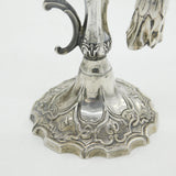 Victorian Sterling Silver Floral Form Chamberstick Antique 1848 Sheffield