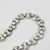 Large Sterling Silver Victorian Collar Necklace with Vintage Floral Locket