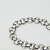 Large Sterling Silver Victorian Collar Necklace with Vintage Floral Locket