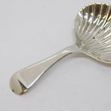 George III Sterling Silver Shell Bowl Tea Caddy Spoon Antique 1797 London