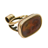 George III 9ct Rose Gold & Carnelian Intaglio Fob Seal Antique c1800