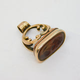George III 9ct Rose Gold & Carnelian Intaglio Fob Seal Antique c1800